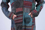 224557 Rustic Wanderer Patchwork Hooded Jacket