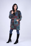 224557 Rustic Wanderer Patchwork Hooded Jacket