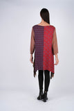 224611 Bohemian Patchwork Asymmetrical Rayon Tunic