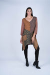 224611 Bohemian Patchwork Asymmetrical Rayon Tunic