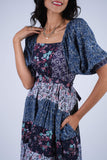 224627 Sacred Threads Enchanting Floral Patchwork Dress